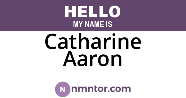Catharine Aaron