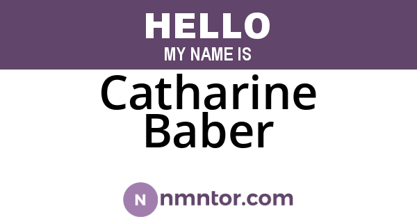 Catharine Baber