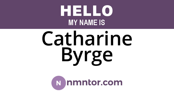 Catharine Byrge