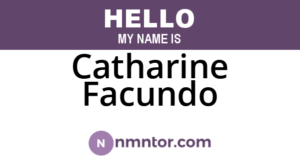 Catharine Facundo