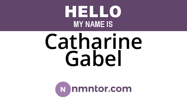 Catharine Gabel