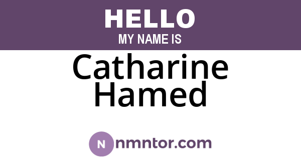 Catharine Hamed