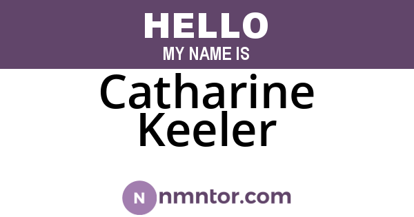 Catharine Keeler