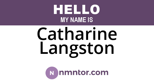Catharine Langston
