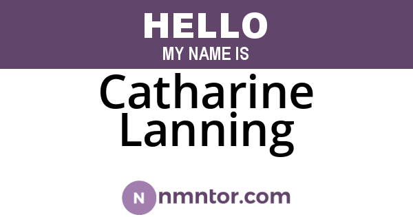 Catharine Lanning