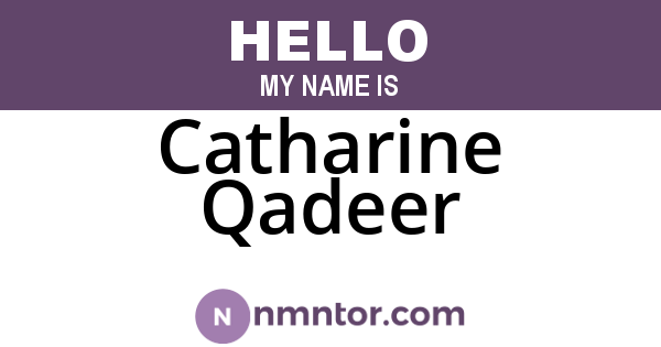 Catharine Qadeer