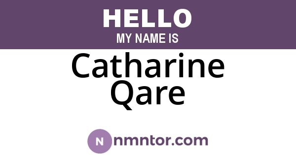 Catharine Qare