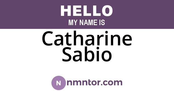 Catharine Sabio