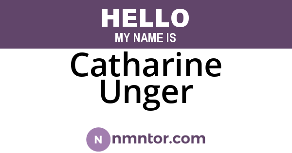 Catharine Unger
