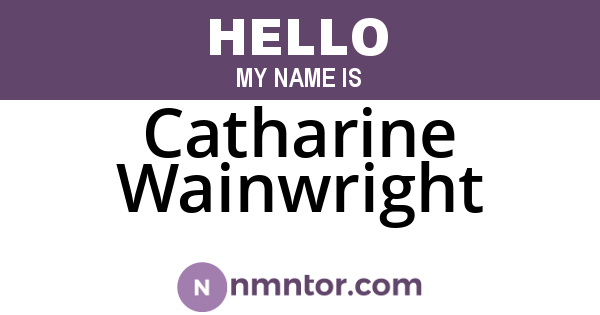 Catharine Wainwright