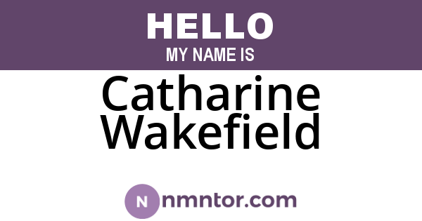 Catharine Wakefield