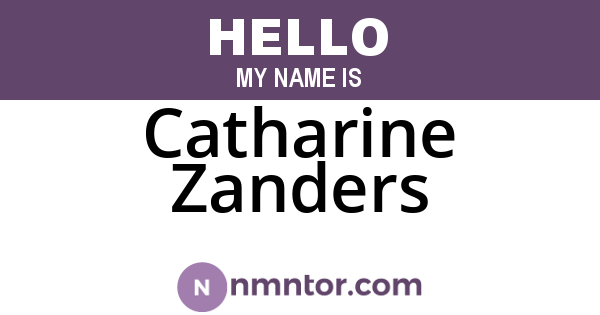 Catharine Zanders