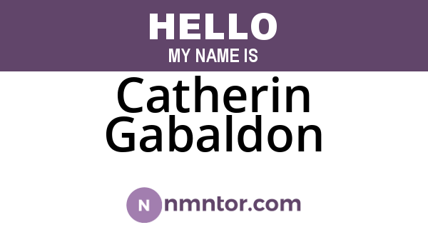 Catherin Gabaldon