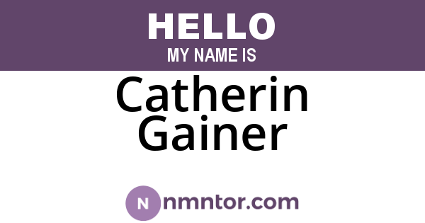 Catherin Gainer