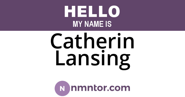 Catherin Lansing