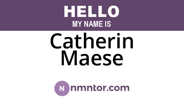 Catherin Maese