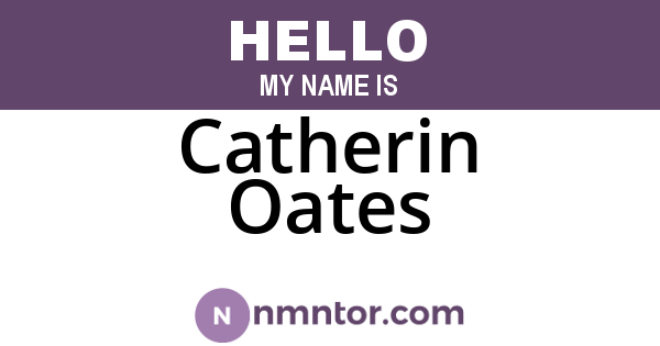 Catherin Oates