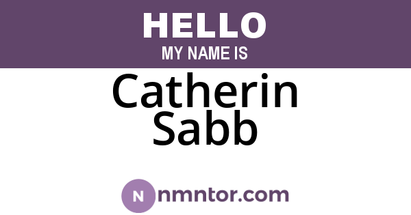 Catherin Sabb