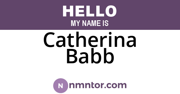 Catherina Babb