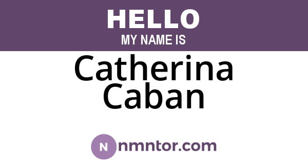 Catherina Caban