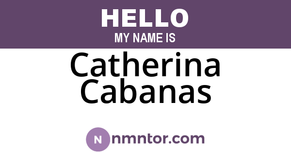 Catherina Cabanas