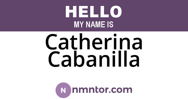 Catherina Cabanilla