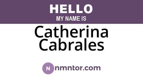 Catherina Cabrales