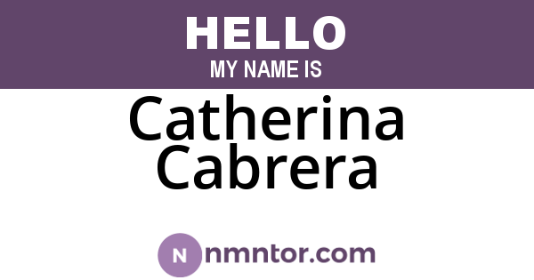 Catherina Cabrera
