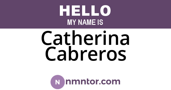 Catherina Cabreros