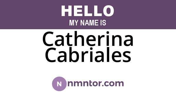 Catherina Cabriales