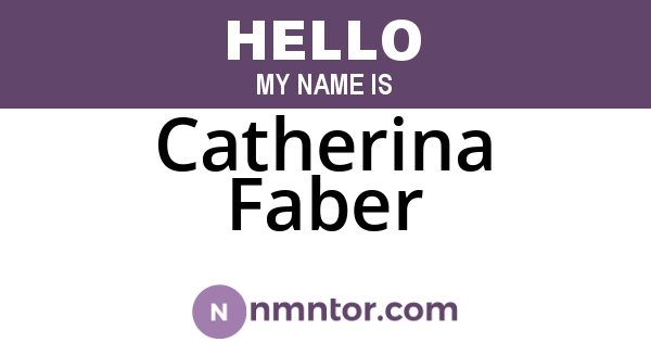 Catherina Faber