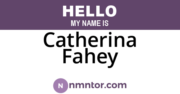 Catherina Fahey