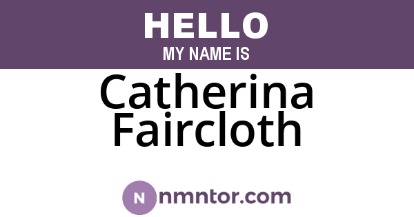 Catherina Faircloth
