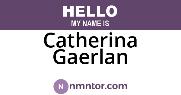 Catherina Gaerlan
