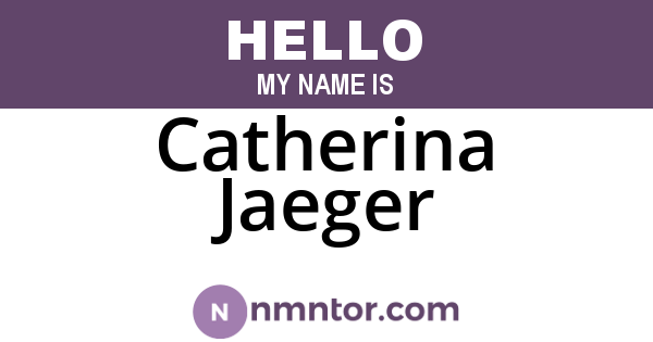 Catherina Jaeger