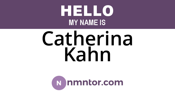 Catherina Kahn