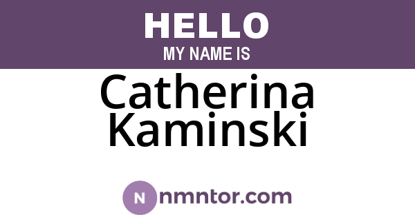 Catherina Kaminski