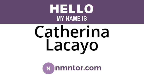 Catherina Lacayo