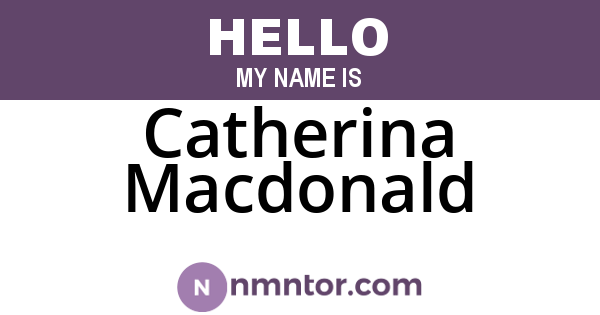Catherina Macdonald