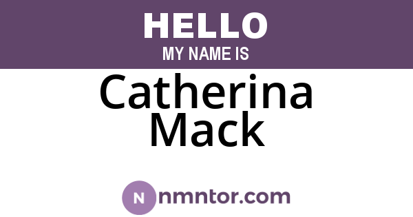 Catherina Mack