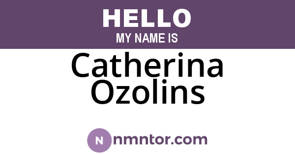 Catherina Ozolins