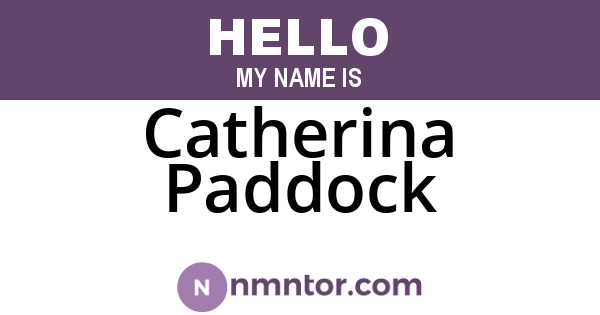 Catherina Paddock