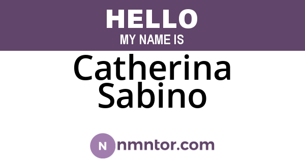 Catherina Sabino