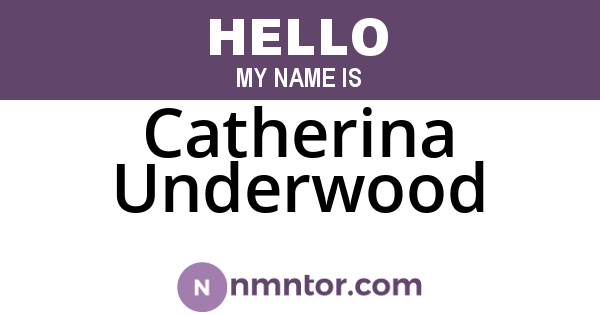Catherina Underwood