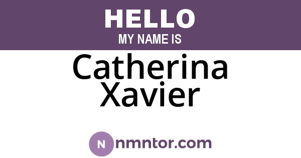 Catherina Xavier