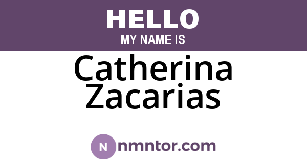 Catherina Zacarias