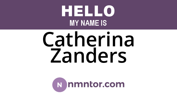 Catherina Zanders