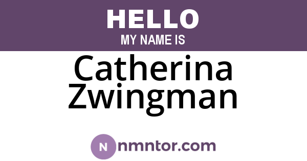 Catherina Zwingman