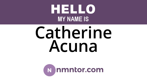 Catherine Acuna
