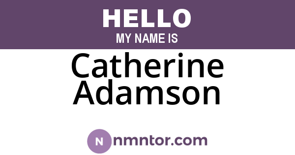 Catherine Adamson